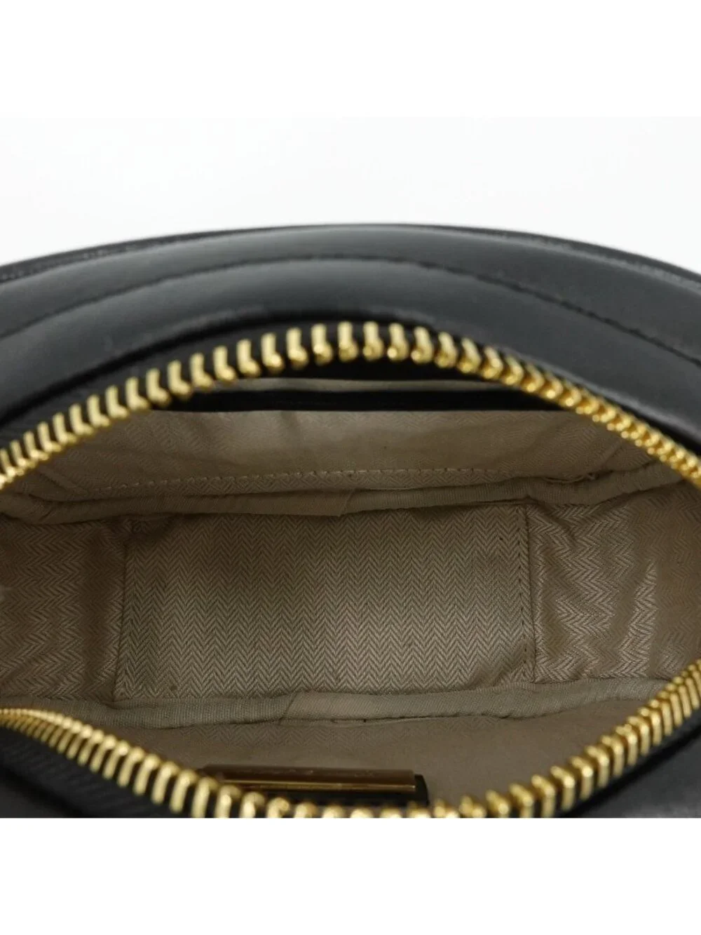 Tory Burch Kira Chevron Small Camera Crossbody Bag Black OS